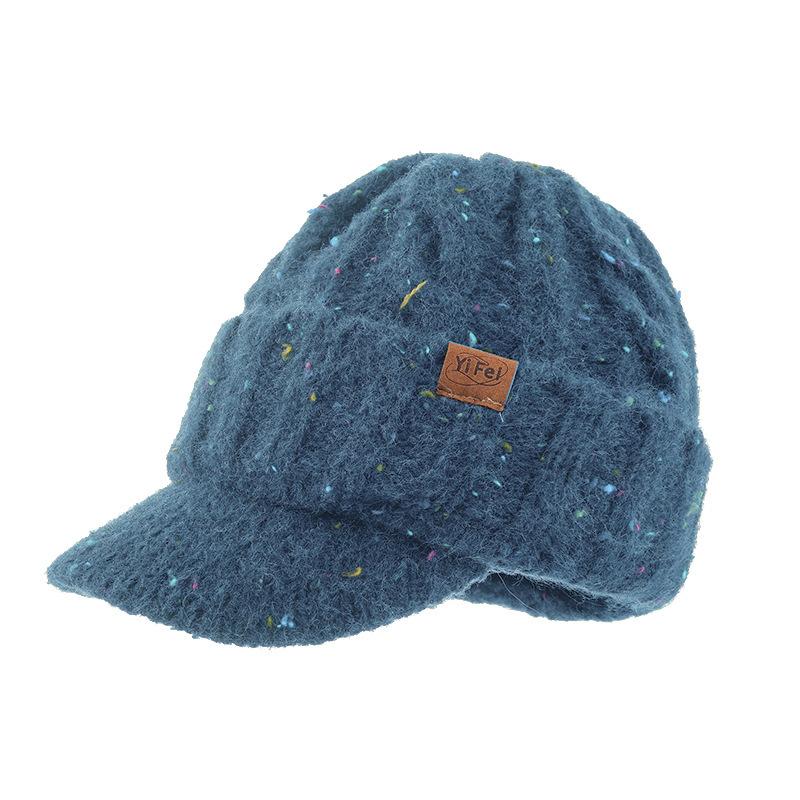 Autumn and Winter Cute Colorful Sequined Cap Outdoor Leisure Windproof Warm Ear Protection Wool Hat