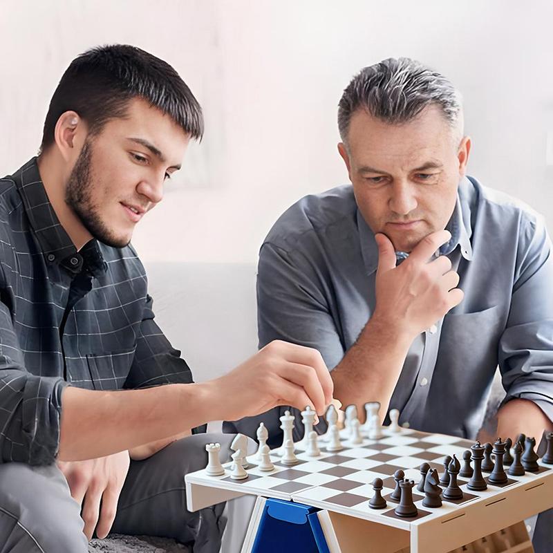 3D Printed Chess Book, Chess Set With Storage Books Design Folding Board Game For Adults Portable Compact Game Set