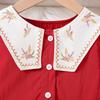 Elegant Red Dress for Girls Spring/Fall Children's Fashion Long-Sleeve Princess Dress