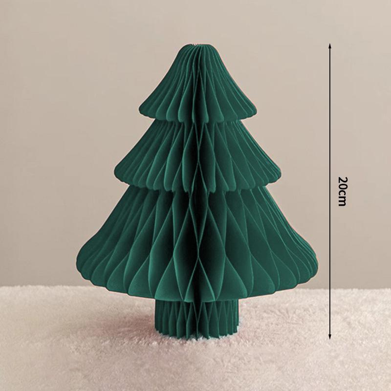 2026 Christmas Tree Honeycomb Ball 3D Folding Christmas Tree Ornament Desktop Decoration  for Xmas Navidad Happy New Year Decor