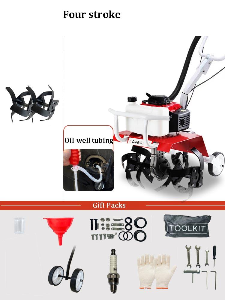 Agricultural Rotary Tiller Micro Tillage Machine Small Plough Soil Turning Household Gasoline Ditching Rotary Cultivator