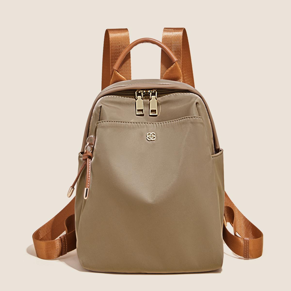 

2025 Женский легкий и вместительный дорожный рюкзак - Универсальный, модный, повседневный школьный рюкзак хаки