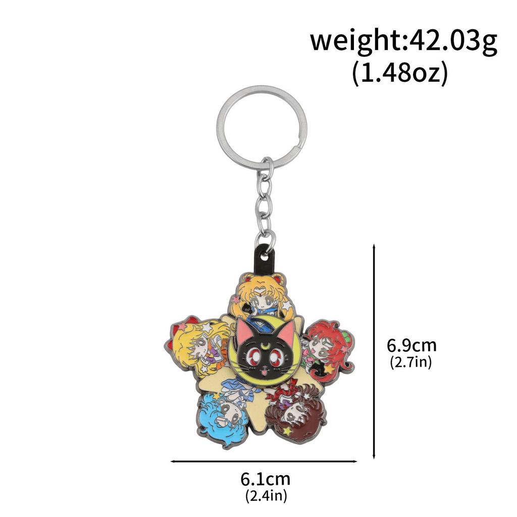 Sailor Moon Usagi Tsukino Magical Transformation Necklace Keychain Anime Pendant