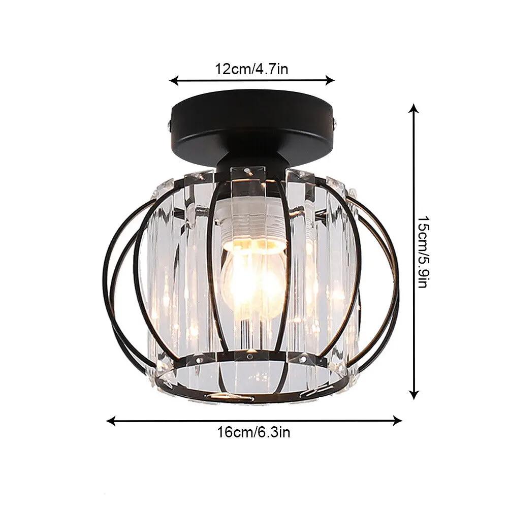 Современный хрустальный потолочный светильник с прозрачными призмами, 20 Вт E27 люстра для прихожей для внутреннего освещения United States