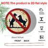 2D Flat 1pc, 8x8 In, No Dogs Allowed Round Aluminum Metal Sign - Vintage Rustic Wall Art with Textured Metal Surface & Artistic Nature-Inspired