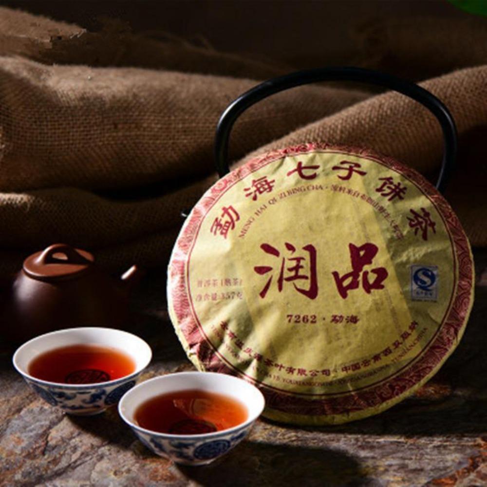 

357g Yunnan Menghai 7262 Run Pin Seven Sons Ripe Puerh Tea Green Food
