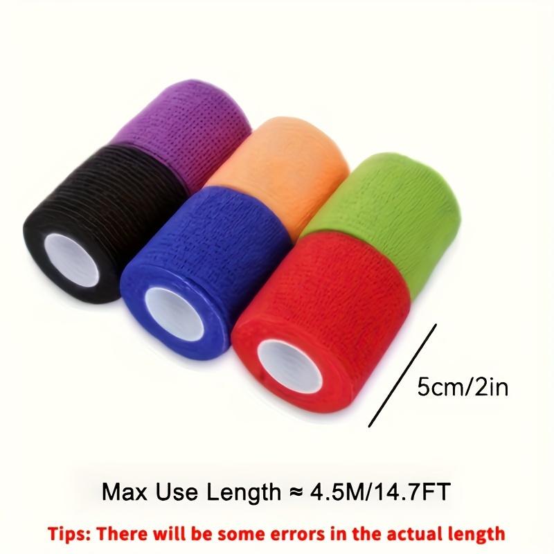 12-Pack Self-Adhesive Elastic Bandages - Multi-Color Athletic Tape & Wraps for Sports Injury, Wrist & Ankle Support