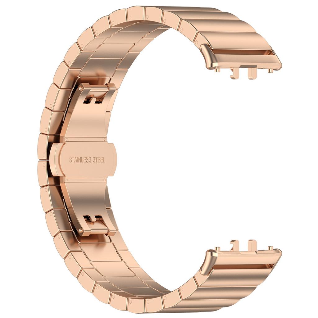 Single-Bead Link Watch Band for Honor Watch X5 Stainless Steel Butterfly Clasp Wrist Strap