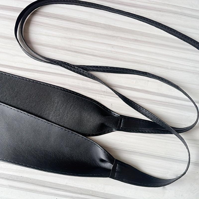 Boho Belt For Women Bowknot Faux Leather Wrap Around Obi Style Cinch Waistband Black Cummerbund Brown Women Wide Corset Belt