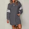 Dresses For Women Loose O-Neck A-Line Casual Long Sleeve Dress