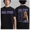 Joss Stone 2026 Summer European Tour Schedule Double Sided Tshirt Retro Pattern T-shirt Daily Outdoor Fan Printed Men's T-shi...