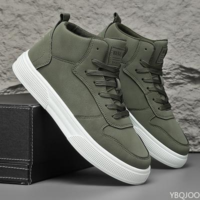 New Casual Men Shoes Design Sneakers Man Breathable Leather Shoes Men Ankle Boots Outdoor