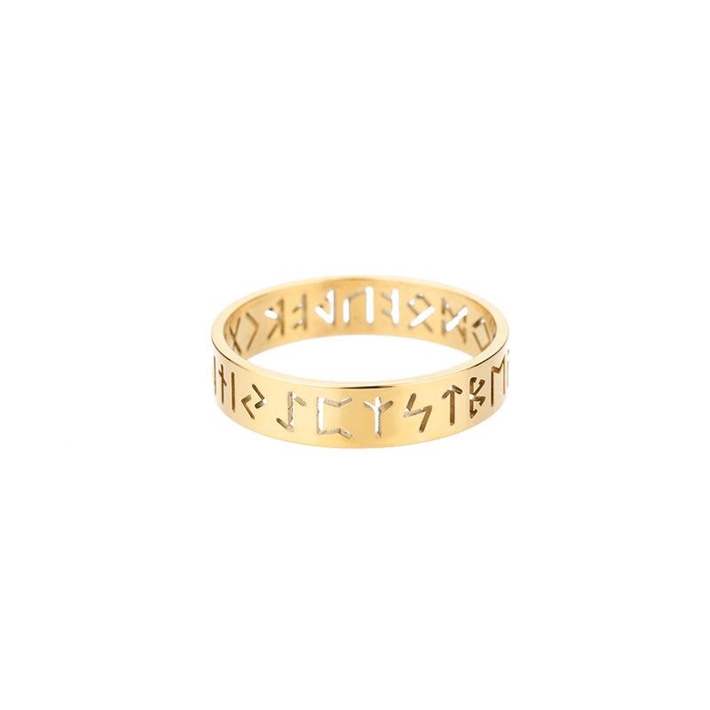 Vintage Lotus Rings for Women Teens Stainless Steel Wedding Ring Gothic Aesthetic copper Color Rings Zircon Gift bague femme
