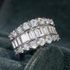 Classic Copper Alloy Zircon Ring Ladies Jewelry Wedding Promise Party Gift