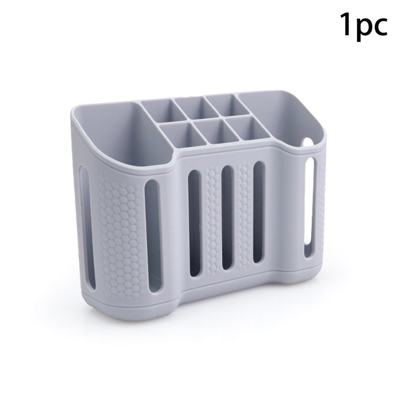 1PC No-Drill Strong Suction Toothbrush Holder, Wall Mounted Bathroom Organizer for Toothpaste Storage (Renter-Friendly)