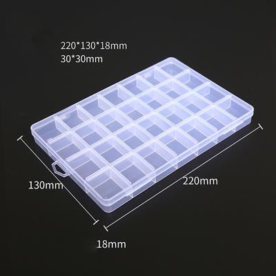 Portable Transparent Storage Box 40/12/28 Grids Plastic Clear Organizer With Cover Box For Jewelry Earrings Screw Nails Parts