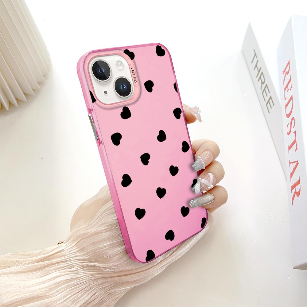 Modische Bunte Silberfarbene Doppelseitige Handyhülle Weiche Kante Hartschale Vollständige Abdeckung Stoßfeste Handyhülle für Samsung A16 A55 Xiaomi Redmi 14C Poco C75