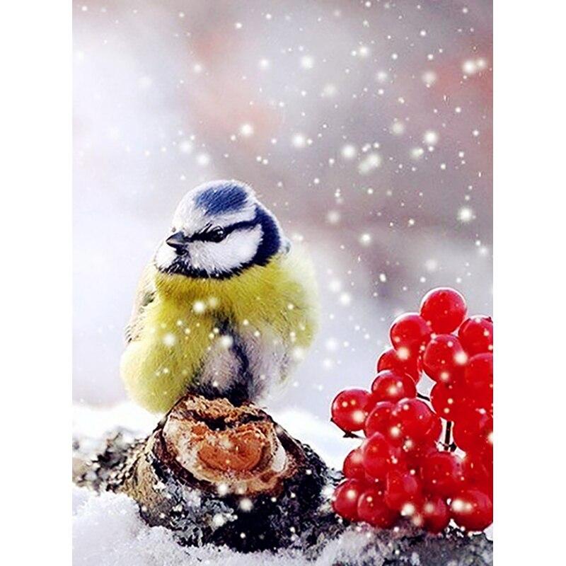 New 5D DIY Diamond Painting Bird Flower Diamond Embroidery Landscape Cross Stitch Full Round Drill Home Decor Manual Gift