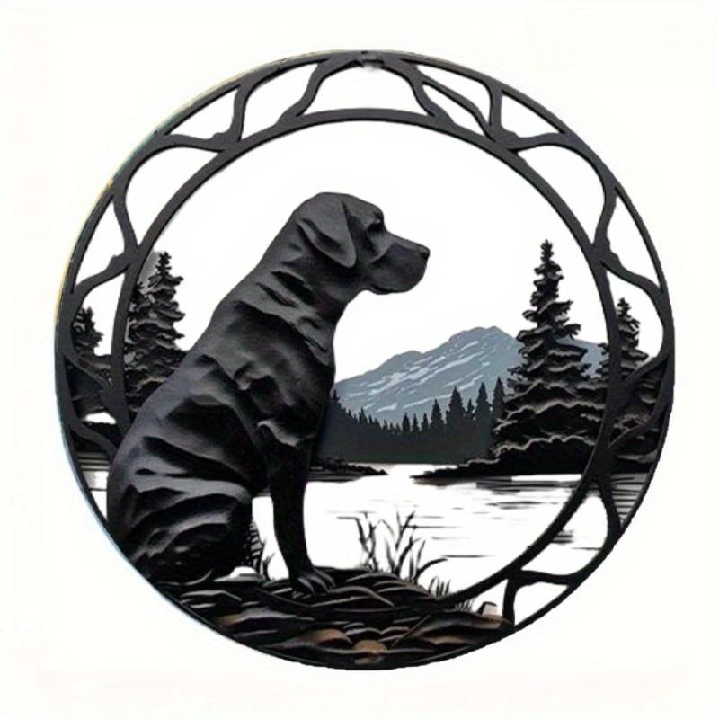 

2d Плоский 20*20см, Кругла Дерев яна Табличка, Милий Декор на Тему Собак, Подарунки, для Бару, Готелю, Кафе, Дому, Кухні, Саду, Декору Спальні. 20*20cm