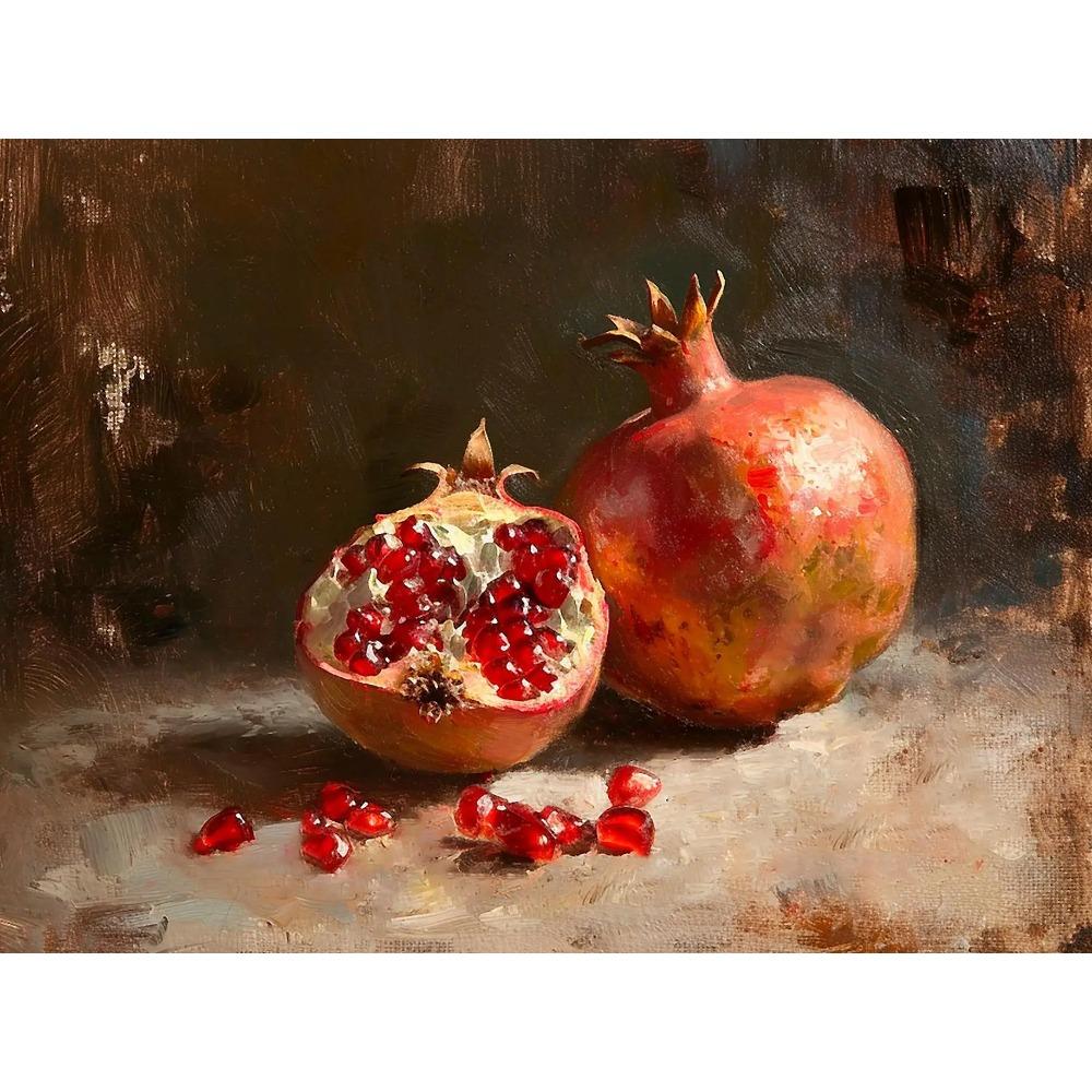 Vintage Food Art Dining Art Oil Poster Fruit Still Life Rustic Kitchen Prints Canvas Painting Wall Art Pictures Home Room Decor
