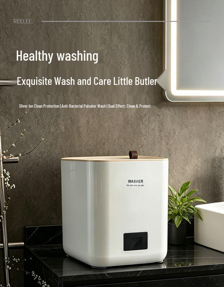 Compact Smart Washer-Dryer Combo for Underwear and Socks - Automatic Mini Laundry Machine