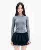 YOUHEE Basic Logo Knit Melange Gray