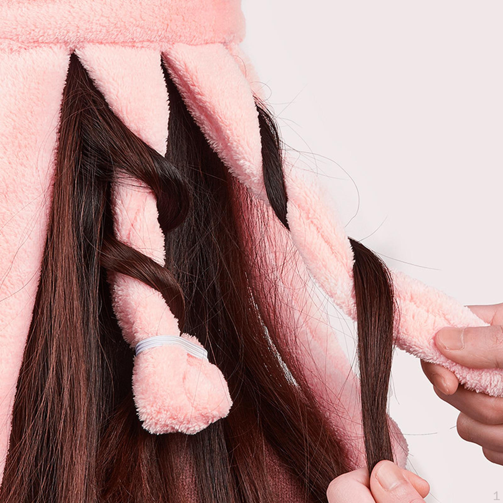 

Soft Curlers Reusable Hair Curling Rod Headband , Short ,Curly, Straight ,Party рожевий