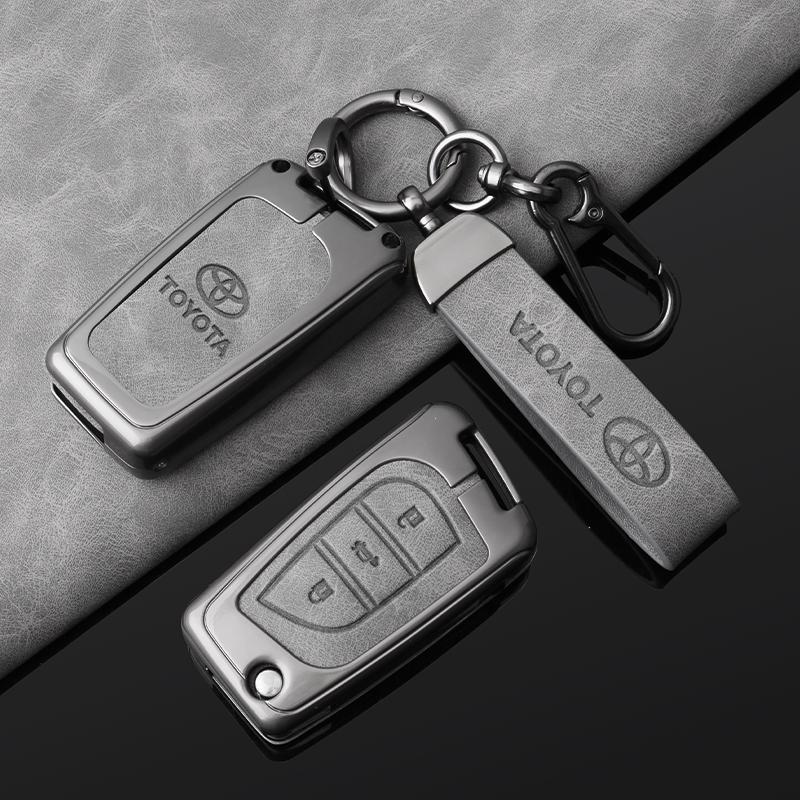 For Toyota 2026 Hot Hub Caps Leather Car Remote Key Case Cover Accessories For Toyota Auris Corolla Reiz Avensis Verso Yaris Ayg