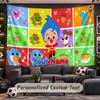 Wall Hanging Tapestry Custom NameEl Payaso Plim Plim Pattern Personalized Printed Fabric Wall Decor