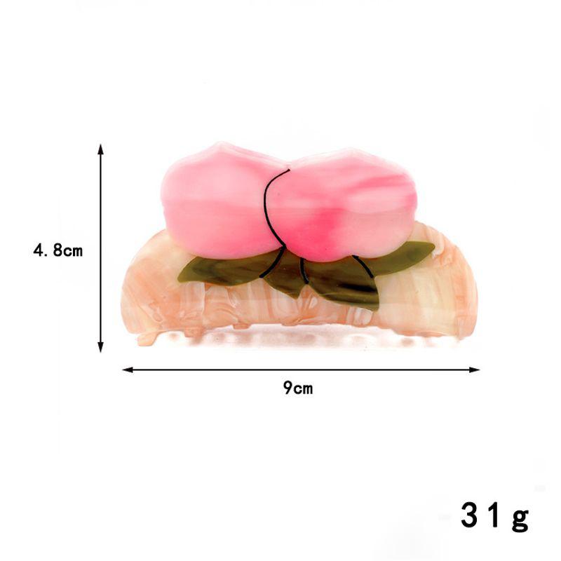 1pc New Peach Grip Clip Creative Versatile Design Hair Accessories Premium Fruit Series Hair Clip
