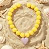 Bohemian Geometric Beaded Necklace with Detachable Heart Pendant for Women