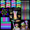 148 PCS Glow in the Dark Party Supplies, 16PCS Foam Glow Sticks, 16PCS LED Glasses,100PCS Glow Sticks Bracelets and 16Pcs LED Hair Clips Fiber Optic