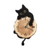 Tail Swing Wall Mounted Clock Cute Cat Hanging Clock Modern Style Cat Wall Clock  Bedroom