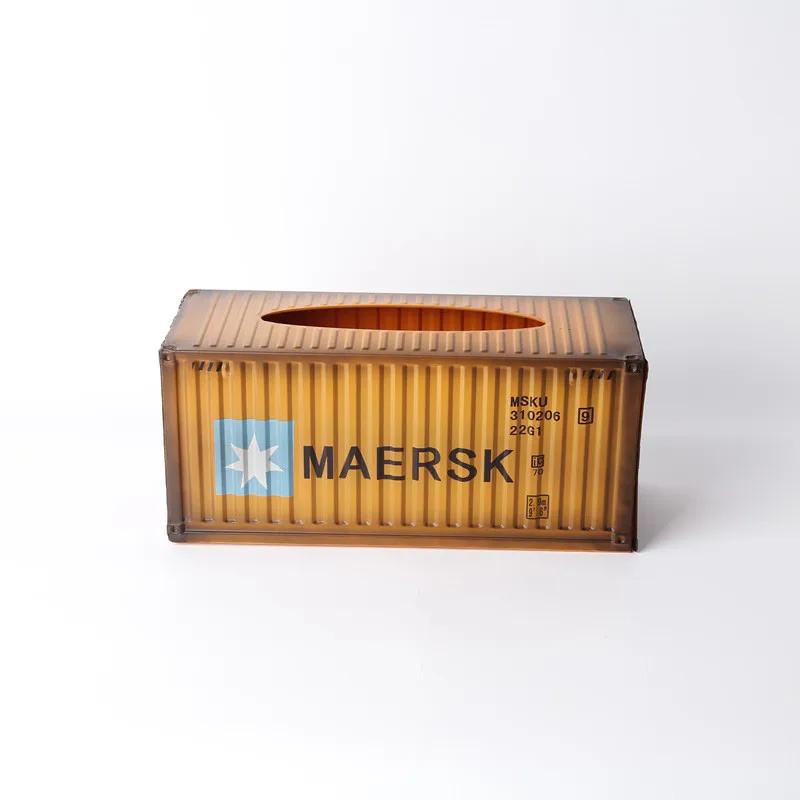 Retro Kreatives Containerdesign Eisen Taschentuchbox Zuhause Auto Serviettenpapierbehälter Metall Papierhandtuch Aufbewahrungskoffer Heimdeko