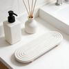 Water Absorbing Stone Tray Quick Drying Anti Slip Minimalist Diatomite Sink Tray for Kitchen Bathroom 30x10cm