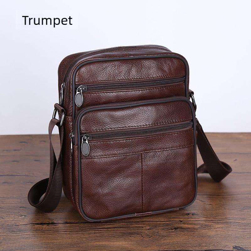 Men's genuine leather shoulder bag messenger bag