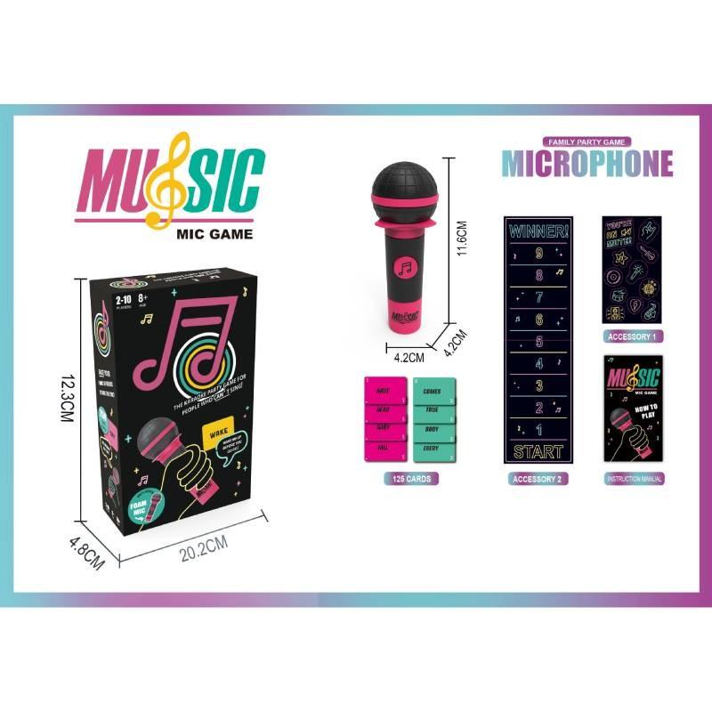 Microphone Singing Karaoke Game Answer Cards Family Interactive Game Tabletop