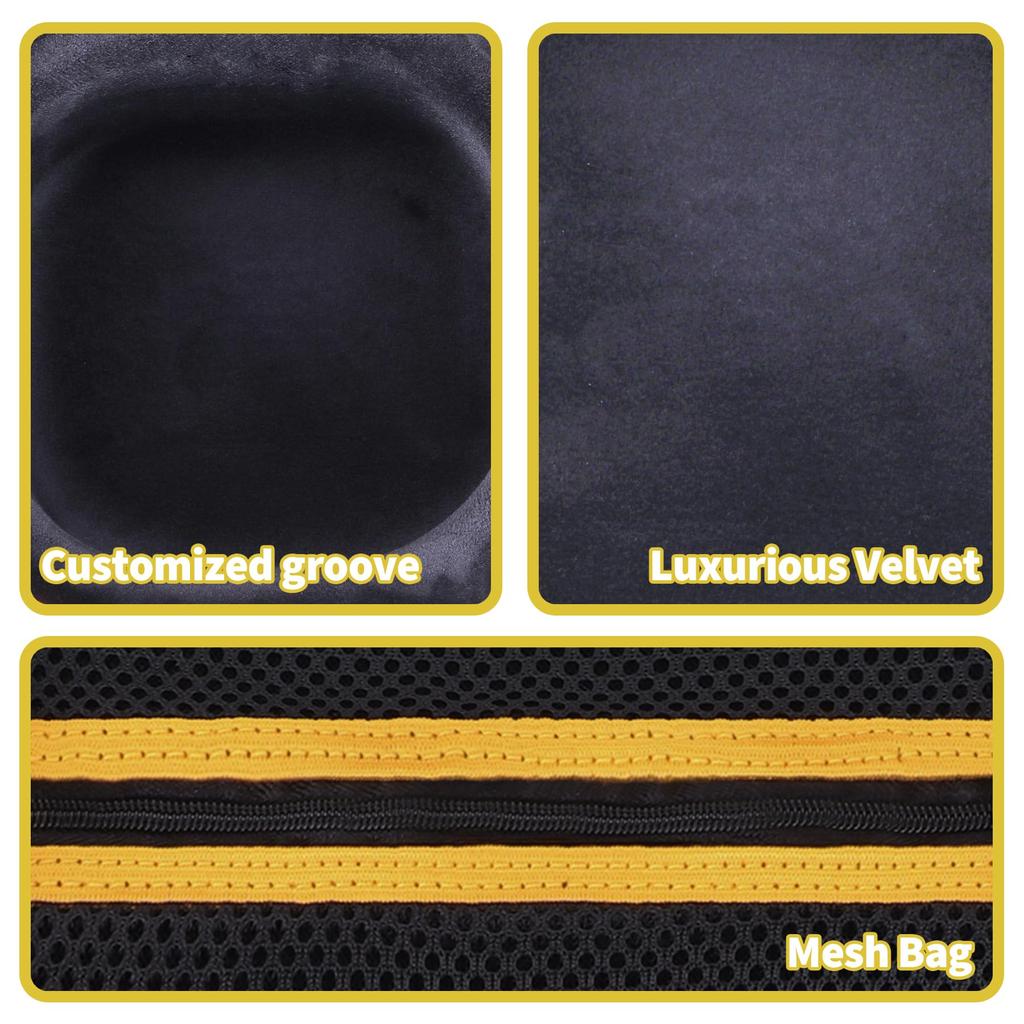 RAZOR SLIM ELEC MUFF Slim Electronic Earmuffs with Storage Case [Peyyargo] Walker's (Black + Yellow)