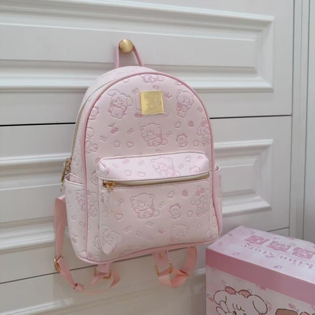 JIAERDI Harajuku Aesthetic Pink Backpack Women Sweet Cute Cartoon Y2k Backpacks Ladies 2025 New Style Trendy Kawaii Mochila