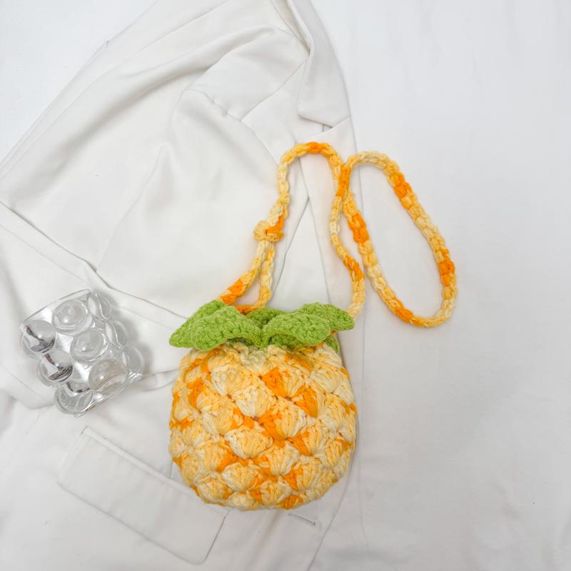 New Ladies Knitted Bag Cute Woven Shoulder Crossbody Small Bag Casual Women's Bag