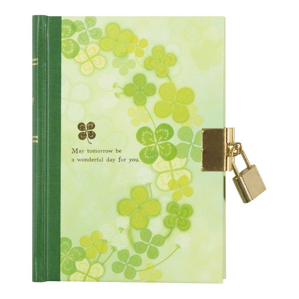

Midori Diary with Clover Pattern 12371006 Lock,