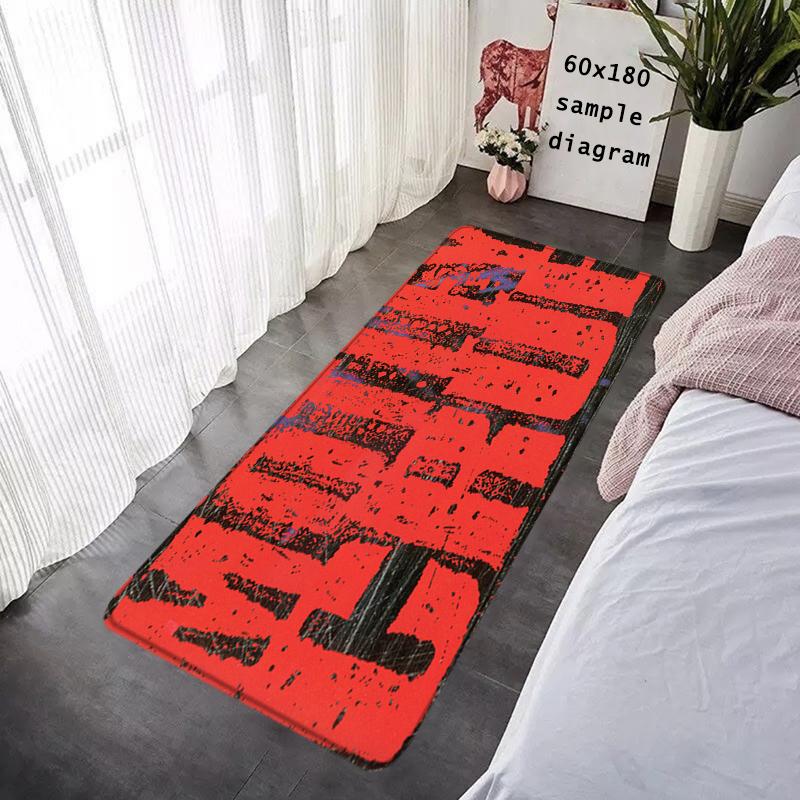 Doormat Flannel Floor Mat M-Motley Crue Indoor Foot Rug Cozy Bedside Mats Kitchen Corridor Water Absorbent Carpet Balcony Decor