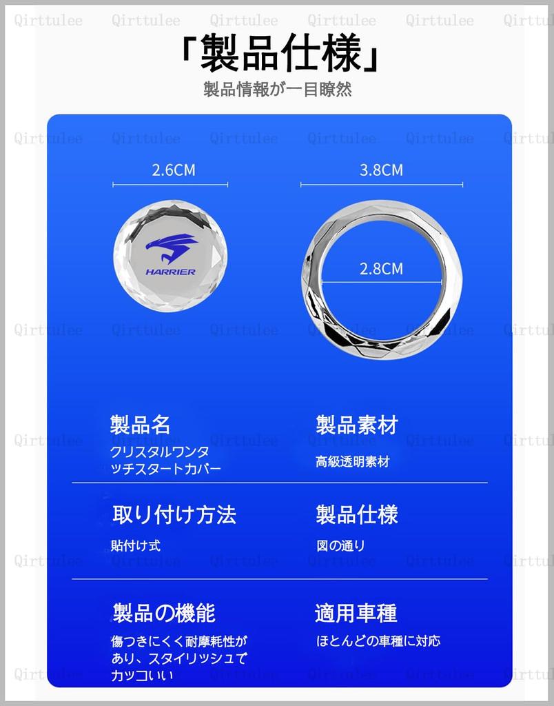 Crown Engine Start Cover Start Button Cover Compatible with All