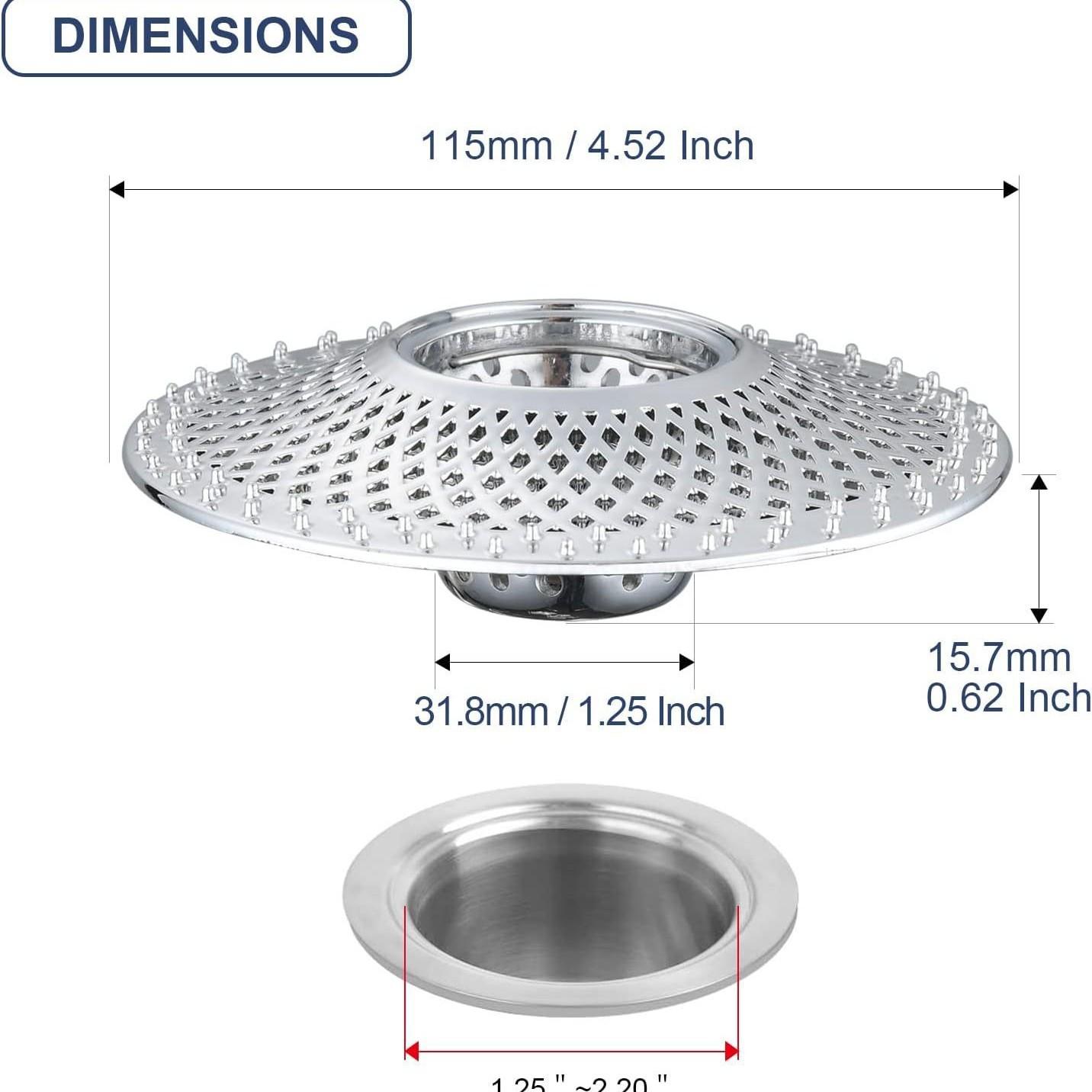 Cross-border Hot-Selling Bathtub Hair Filter & Collector Drain Anti-Clog Device-Modern Design Bulk Manufacturer Steel
