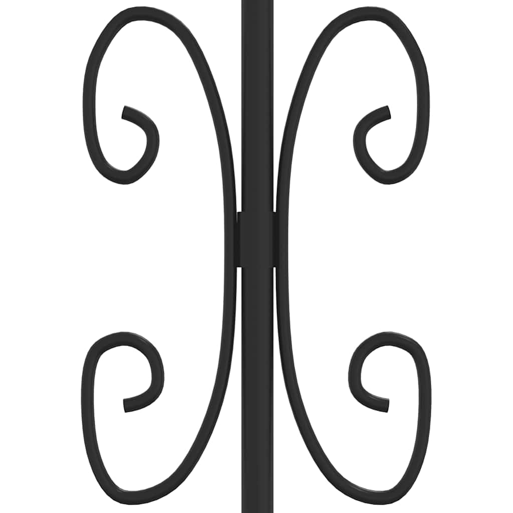 Garden Gate KAMPEN with Spear Tip Black 302 X 150 Cm Steel
