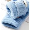 -Year-old Children's Cartoon Knitted Half-finger Flip Gloves Winter Warm Cute Dinosaur Boy Student Writing