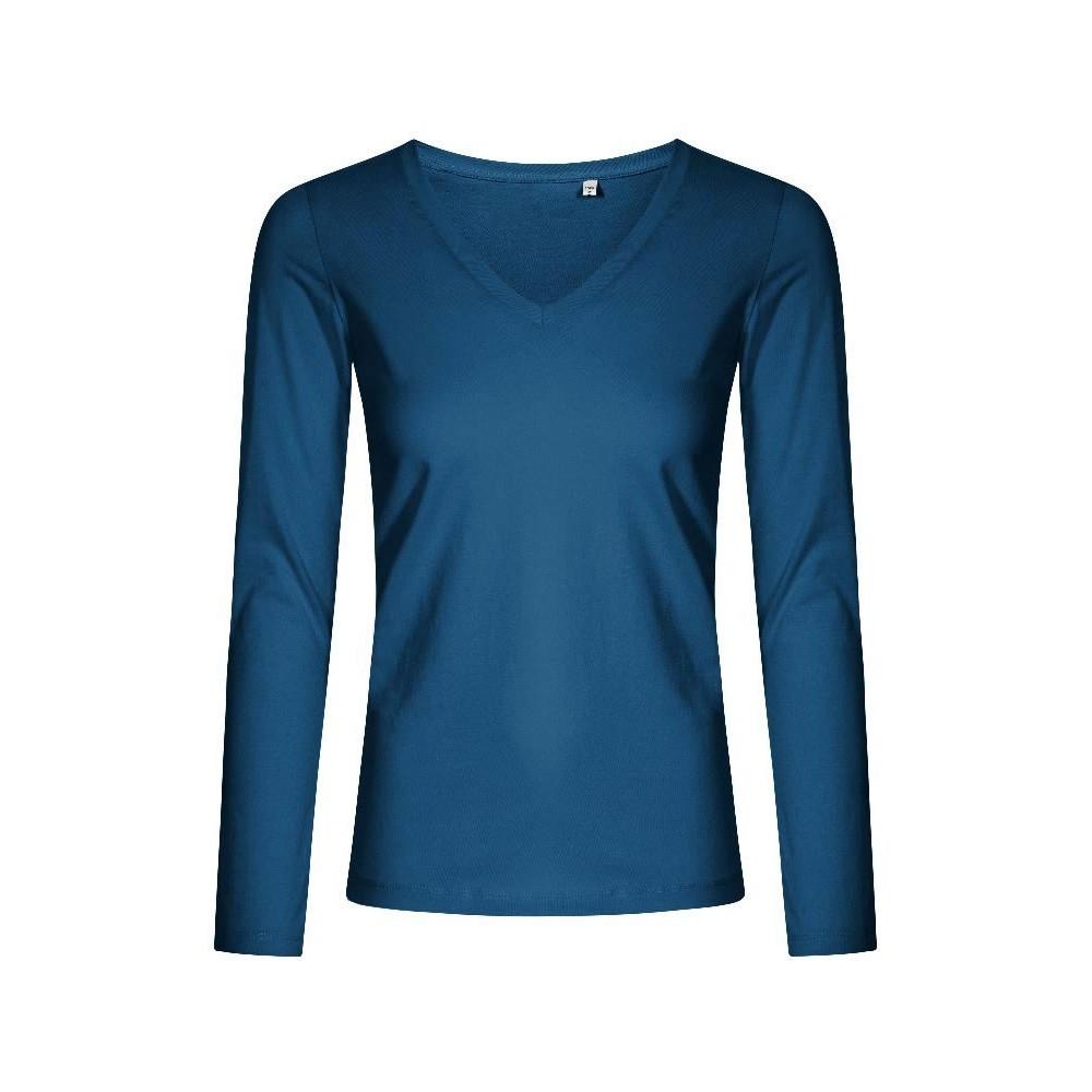 X.O By Promodoro Womens/Ladies V Neck Long-Sleeved T-Shirt