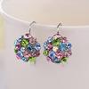 Women's Colorful Cubic Zirconia Ball Eardrop Leverback Earrings Party Jewelry