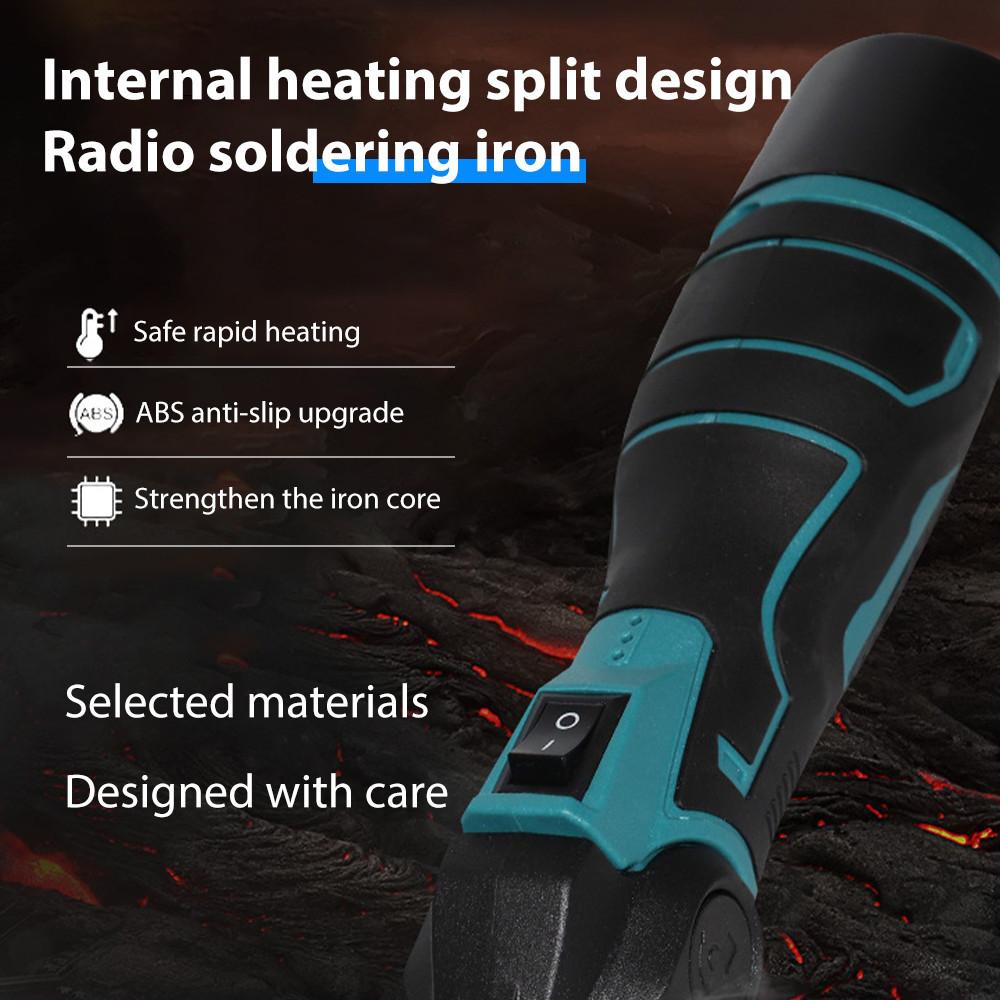 30W 400℃ 90° 12V Wireless Rechargeable Electric Soldering Iron Portable PCB Repair Power Tool Adjustment Welding Gun