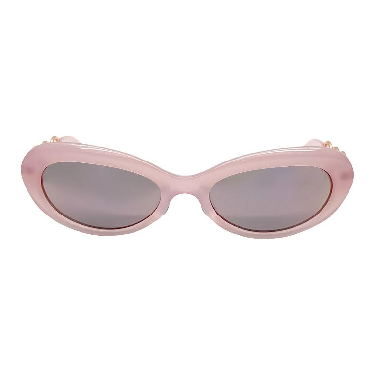 Vivienne Westwood Elegant Minimalist Design Oval Sunglasses Women sunglasses Pink VW5093-1-281